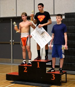 Nick DiCaprio wins 1st place in 119lb weight class